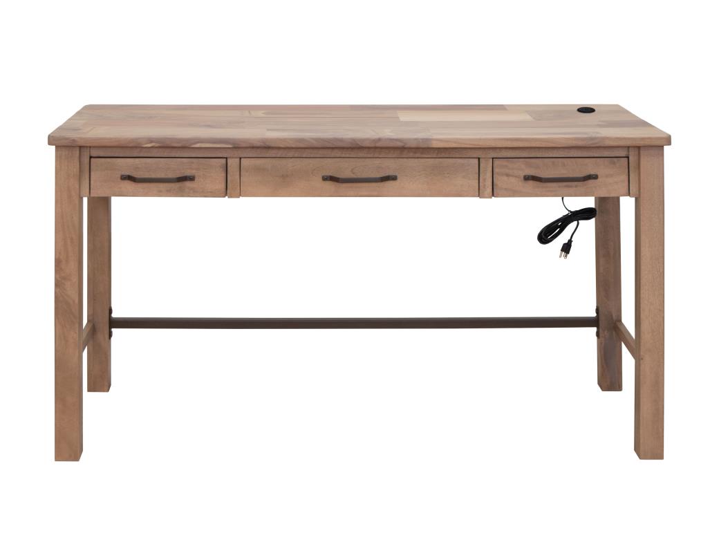 International Furniture Natural Parota 3 Drawer Desk