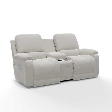 La-Z-Boy Greyson Power Reclining Loveseat w/ Headrest, Lumbar & Console