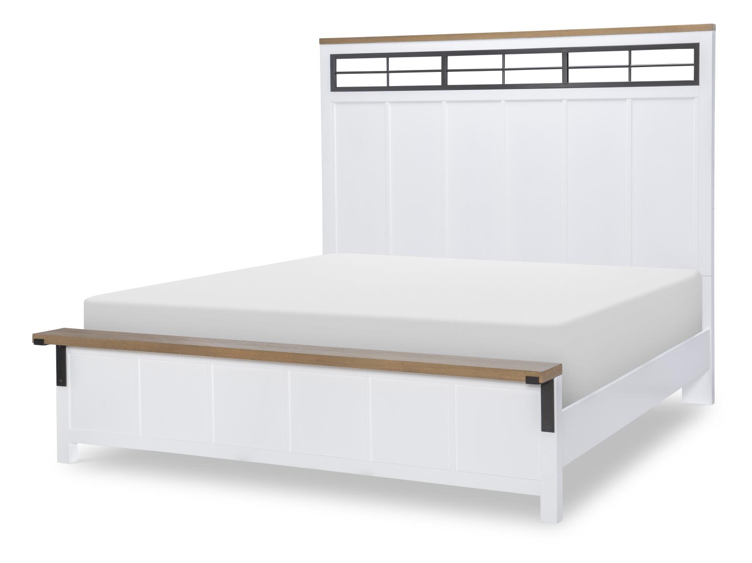 Legacy Classic Furniture 1561 Franklin BR COMPLETE TWO TONE PANEL BED KING 6/6