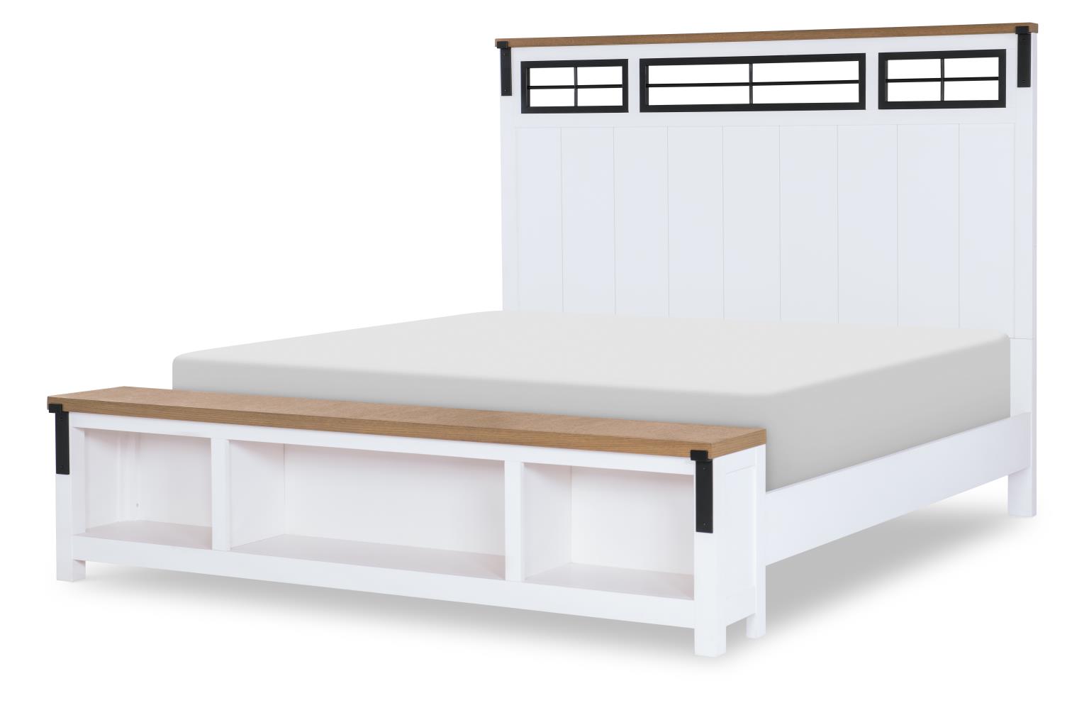 Legacy Classic Furniture 1561 Franklin BR COMPLETE TWO TONE PANEL BED CA KING 6/0