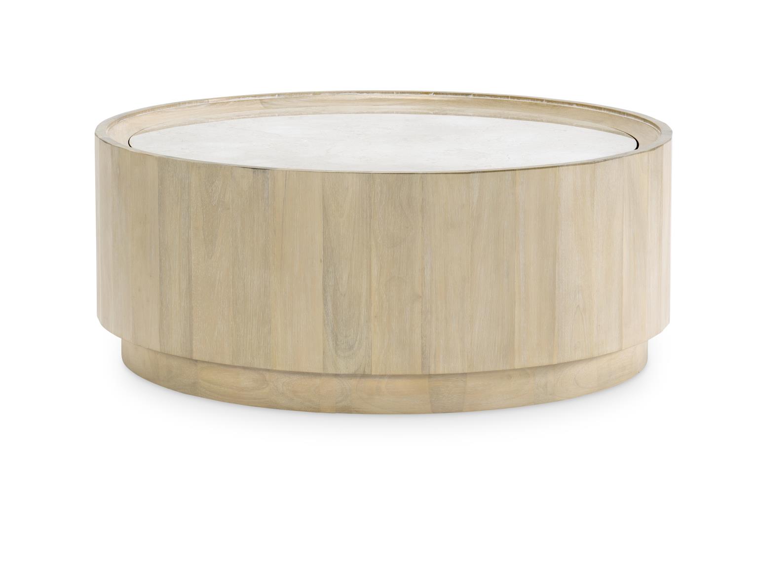 Legacy Classic Furniture 1500 Biscayne AT ROUND COCKTAIL TABLE W TRAVERTINE TOP