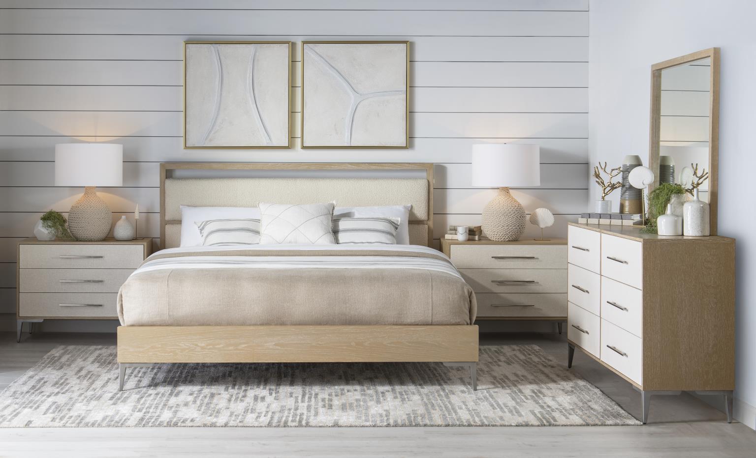 Legacy Classic Furniture 1500 Biscayne BR COMPLETE UPHOLSTERED BED KING 6/6