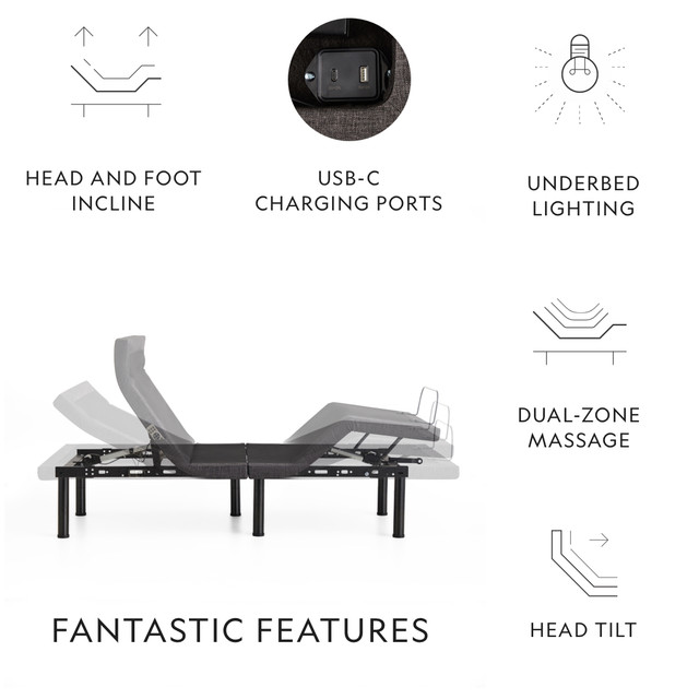 Malouf S655 Adjustable Bed - Full