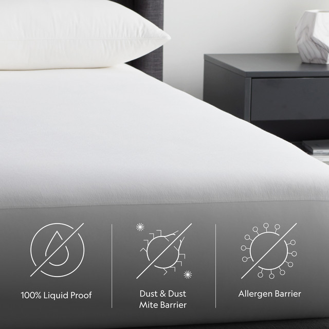 Malouf Five Sided™ + OmniPhase™ Mattress Protector - Split Queen