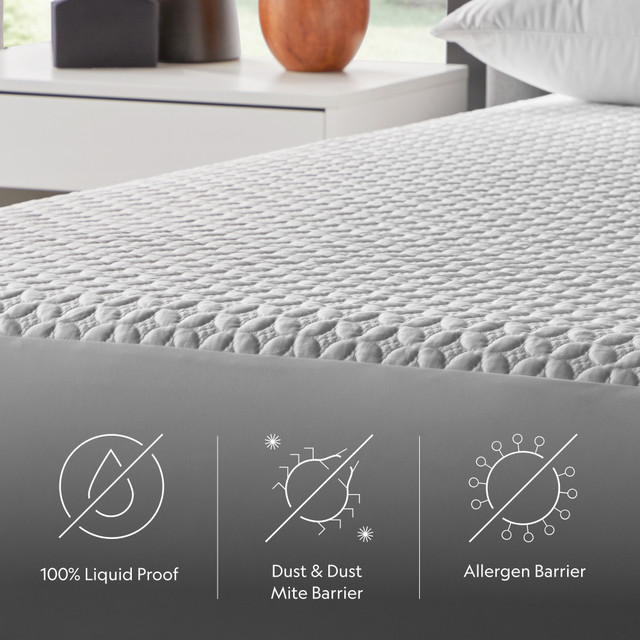 Malouf Five Sided™ + HyperChill™ Mattress Protector - Split Queen