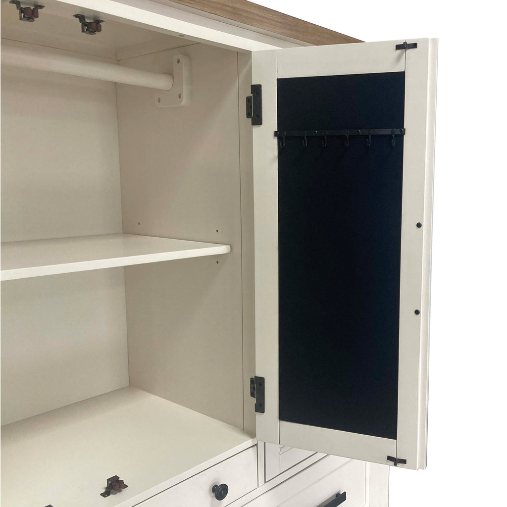 Model: BAME#42507-COT | Parker House Americana Modern Bedroom 2 Door Chest With 7 Drawers & Workstation