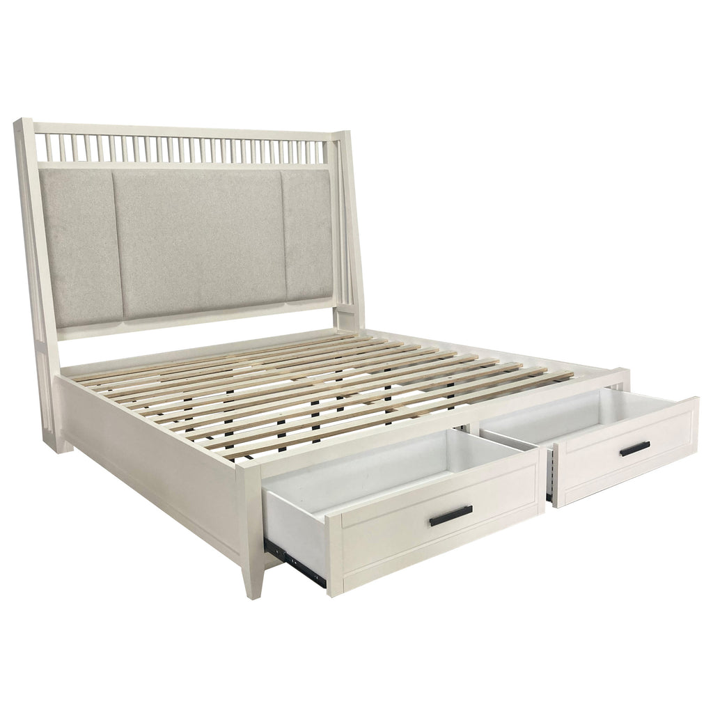 Model: BAME#1266-3-COT | Parker House Americana Modern Bedroom King 6/6 Shelter Bed (1266hb/1266fb/125066r)