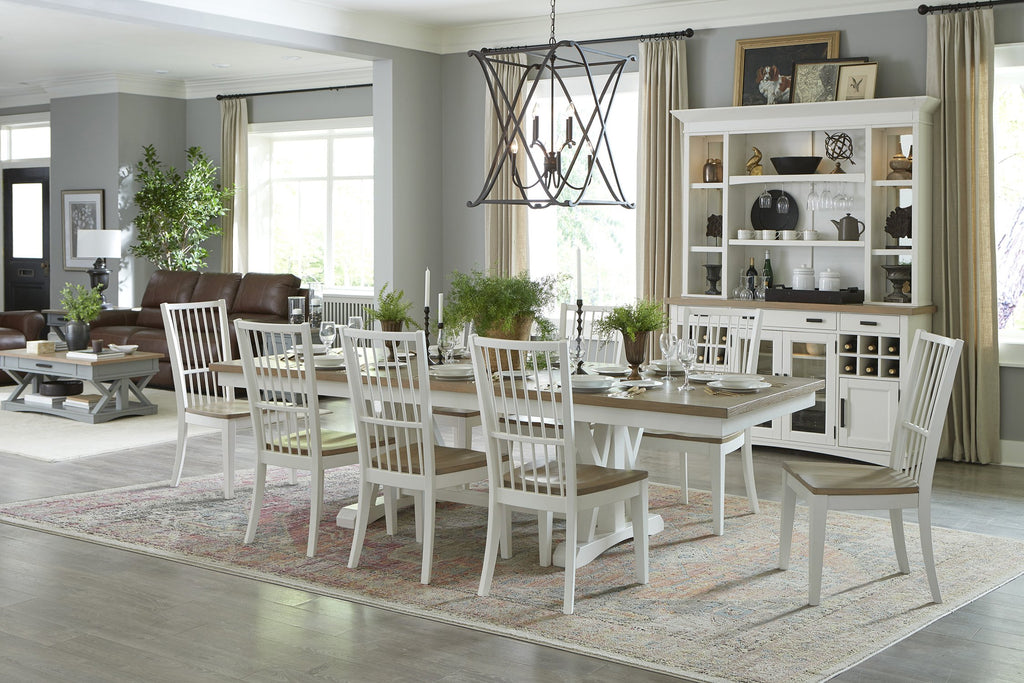 Model: DAME#88TRES-2-COT | Parker House Americana Modern Dining 88 In. Trestle Extendable Dining Table