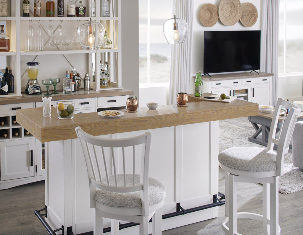 Parker House Americana Modern Dining 78 In. Bar with Quartz Insert