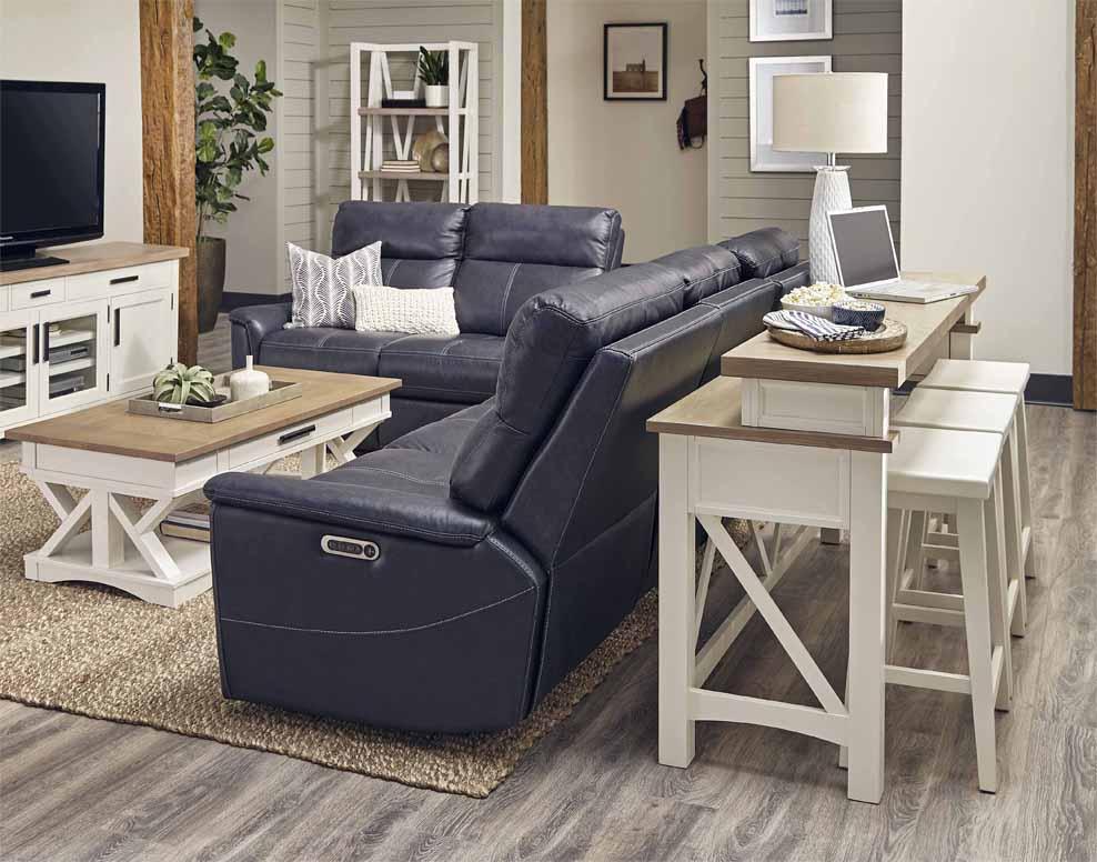 Model: AME#09-4-COT | Parker House Americana Modern - Cotton Everywhere Console With 3 Stools