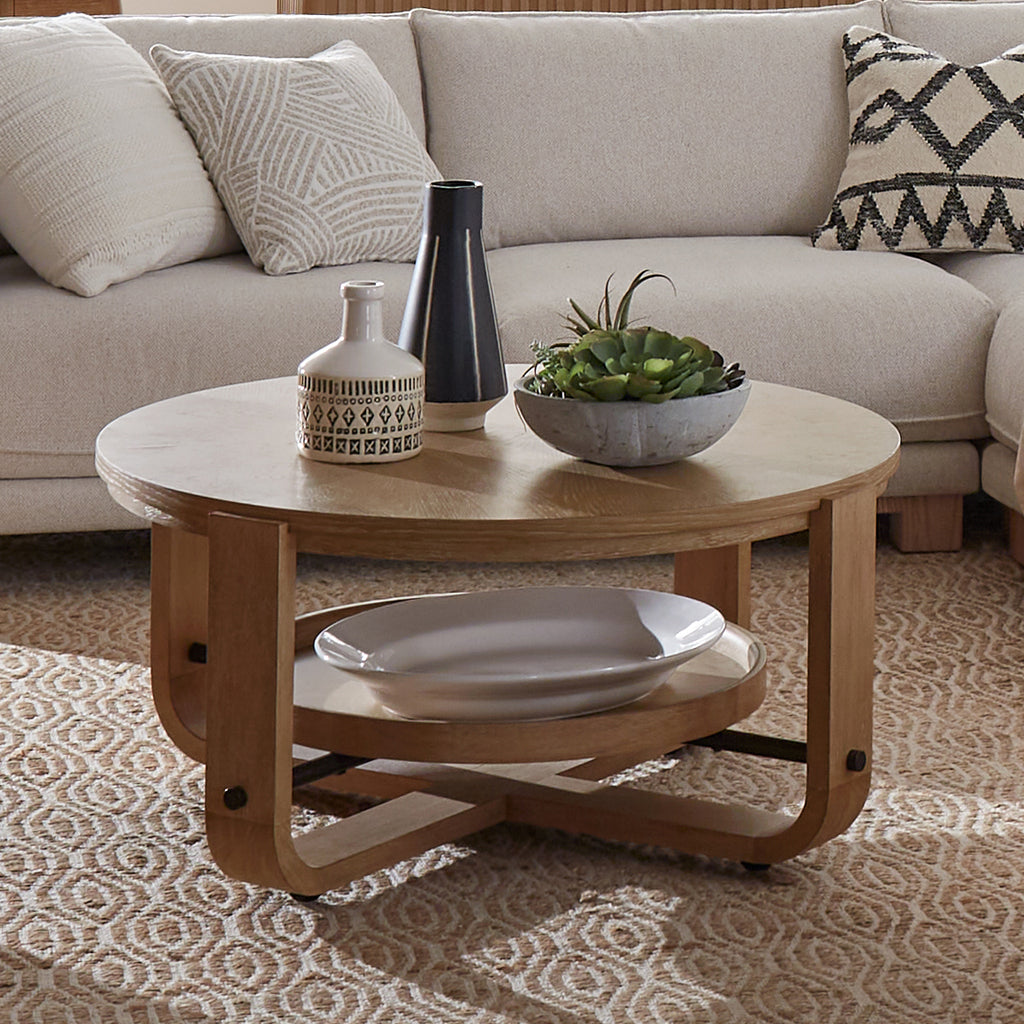 Parker House Escape Round Cocktail Table With Shelf