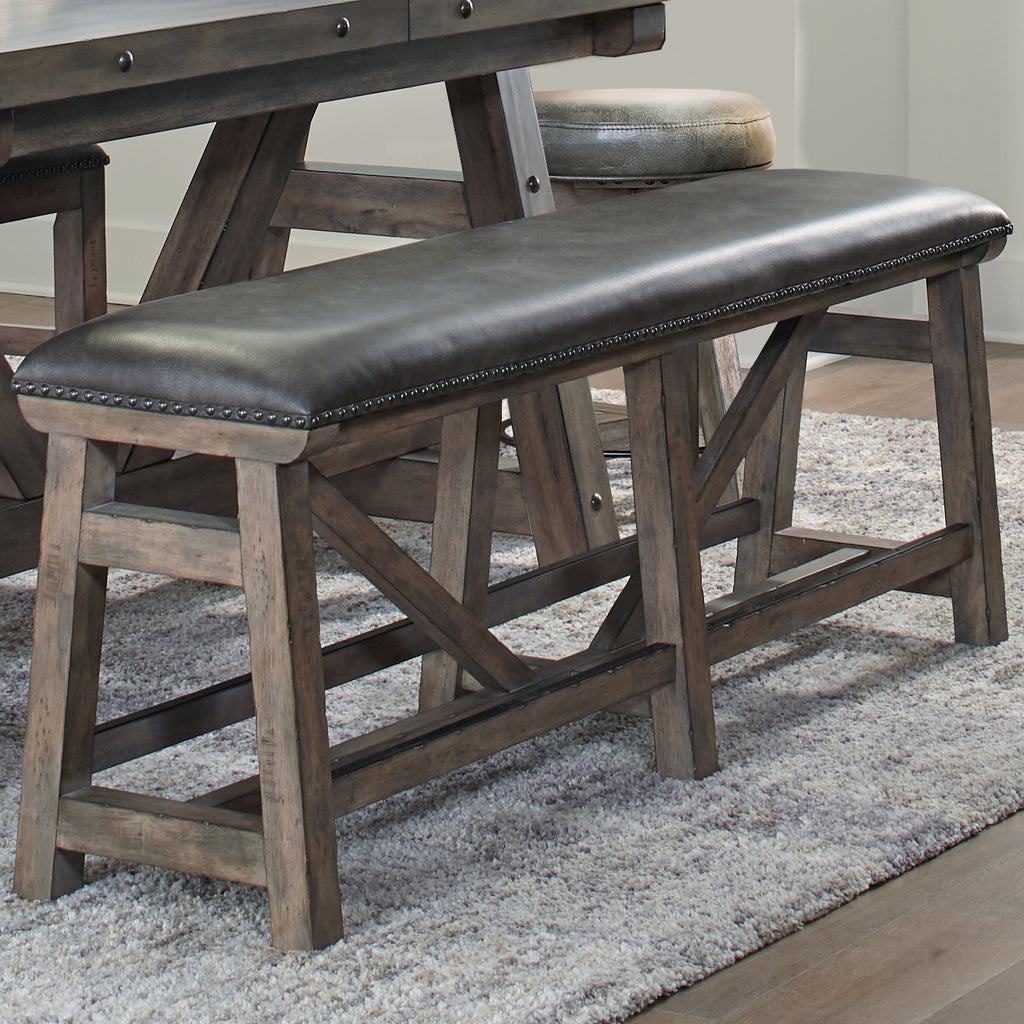 Parker House Lodge Dining Bench Counter Upholstered 60 In.