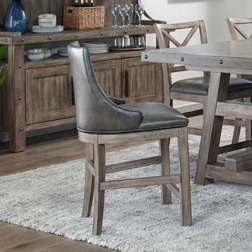 Parker House Lodge Dining Swivel Counter Sling Chair (2/ctn Sold In Pairs)