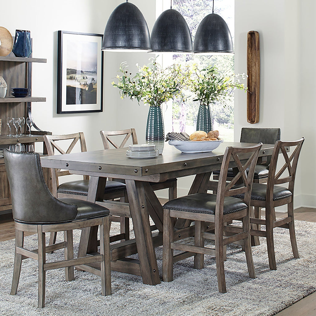 Parker House Lodge Dining Dining Counter Height Table 86 In. X 42 In. To 110 In, (24 In Butterfly Leaf)