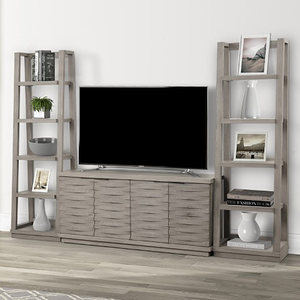 Parker House Pure Modern 63 In. Console W/ Pair Of Angled Etagere Bookcase Piers
