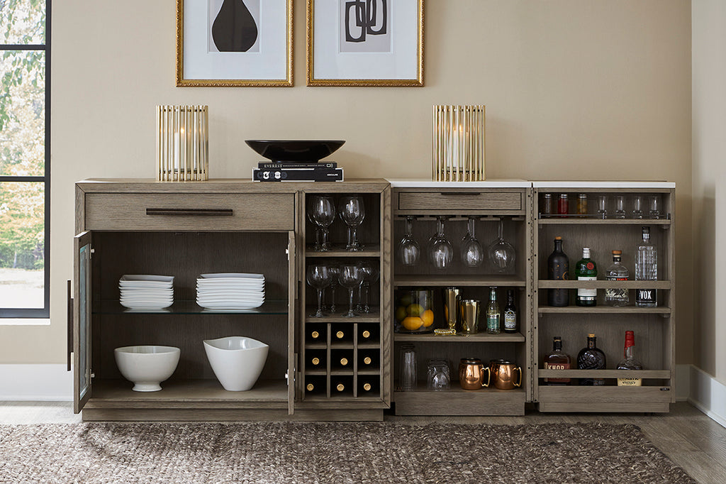 Model: DPUR#47-2 | Parker House Pure Modern Dining Multi-functional Server W/bar Cabinet