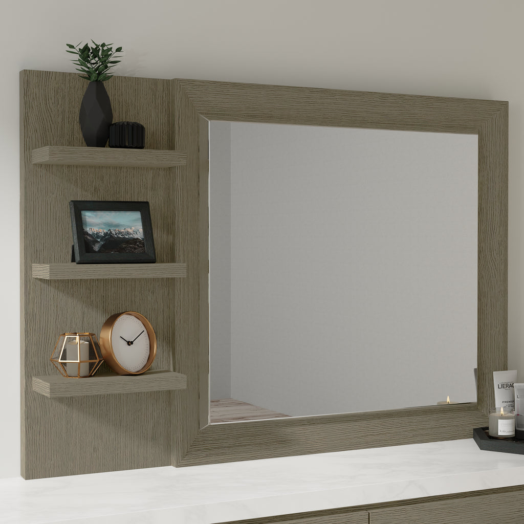 Parker House Pure Modern Bedroom Mirror With Shelves