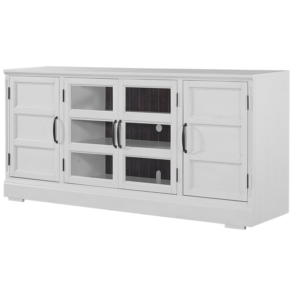Model: SHO#412-EFW | Parker House Shoreham - Effortless White 76 In. Tv Console