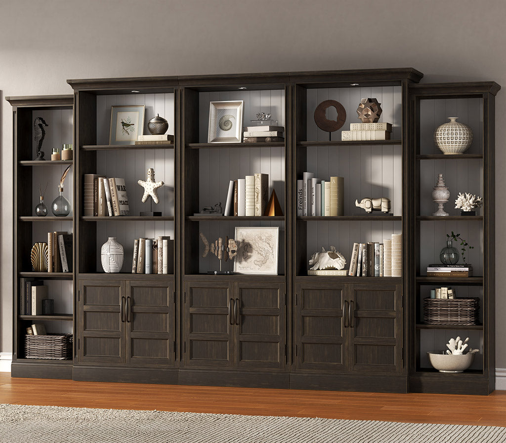 Model: SHO#435-MDR | Parker House Shoreham - Medium Roast 35 In. Door Bookcase