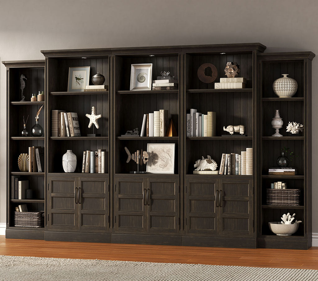 Model: SHO#435-MDR | Parker House Shoreham - Medium Roast 35 In. Door Bookcase