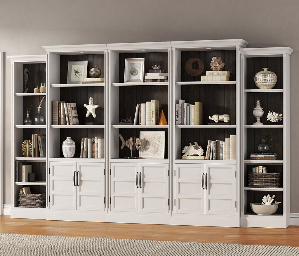 Model: SHO#424-EFW | Parker House Shoreham - Effortless White 24 In. Bookcase