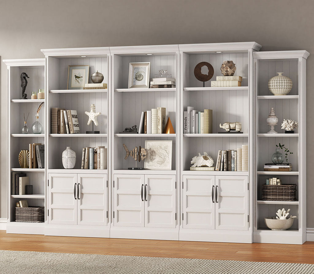 Model: SHO#424-EFW | Parker House Shoreham - Effortless White 24 In. Bookcase