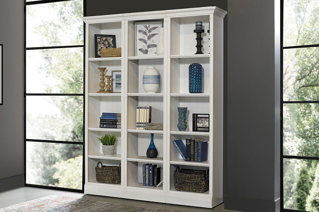 Model: SHO#424-EFW | Parker House Shoreham - Effortless White 24 In. Bookcase