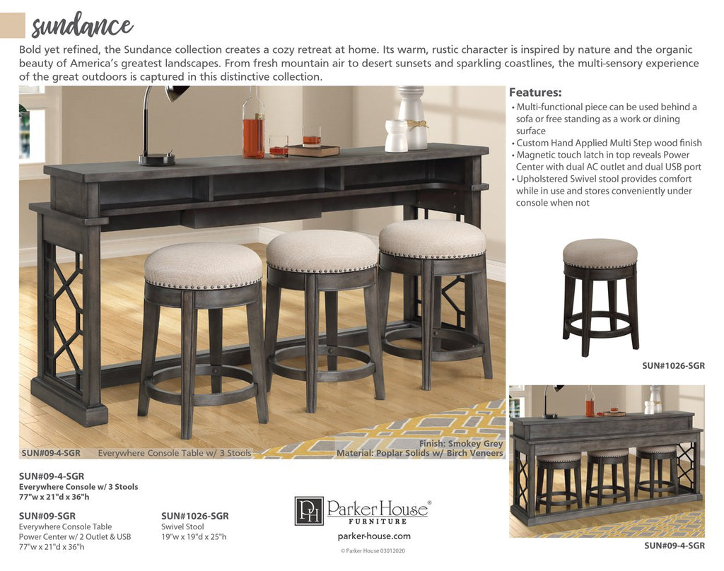 Model: SUN#02-SGR | Parker House Sundance - Smokey Grey End Table