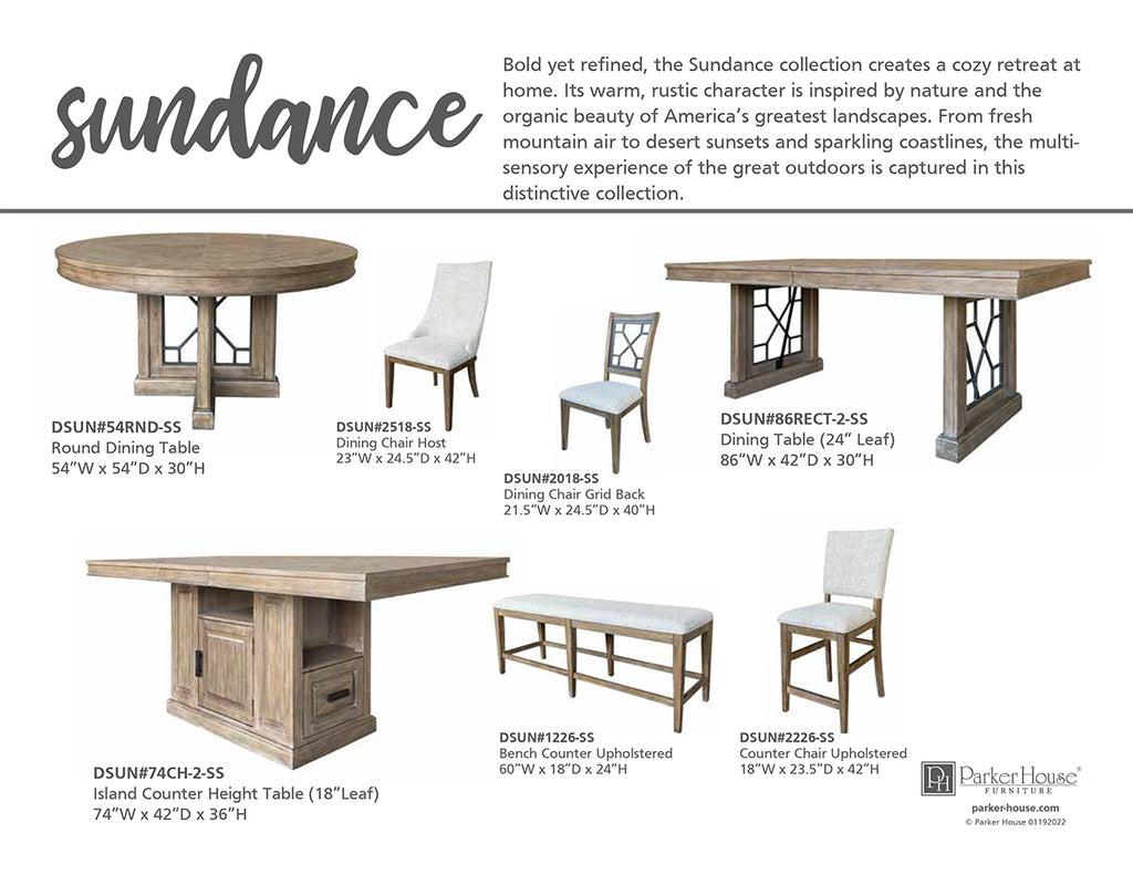 Model: DSUN#1030S-SS | Parker House Sundance Dining - Sandstone Swivel Bar Stool Dining