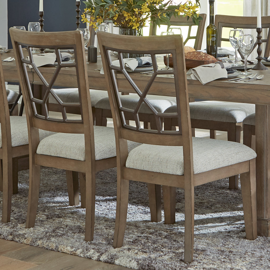 Parker House Sundance Dining - Sandstone Dining Chair Grid Back (2/ctn Sold In Pairs)
