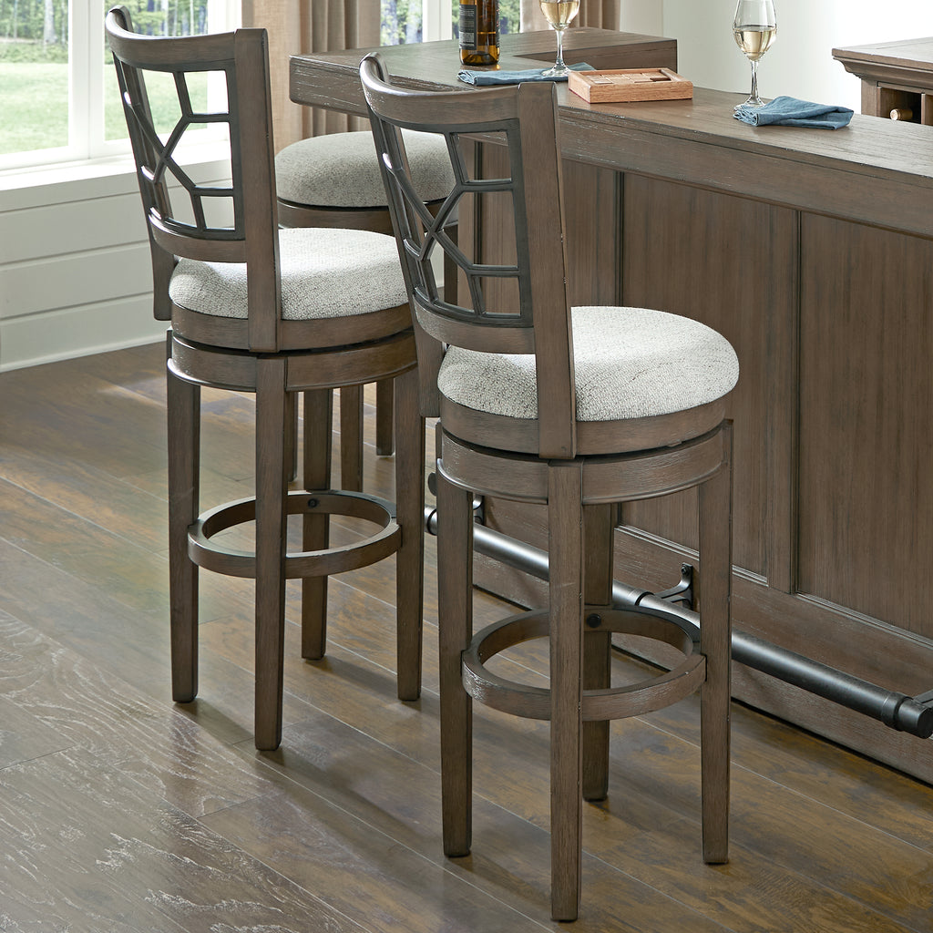 Parker House Sundance Dining - Sandstone Swivel Bar Stool Grid Back