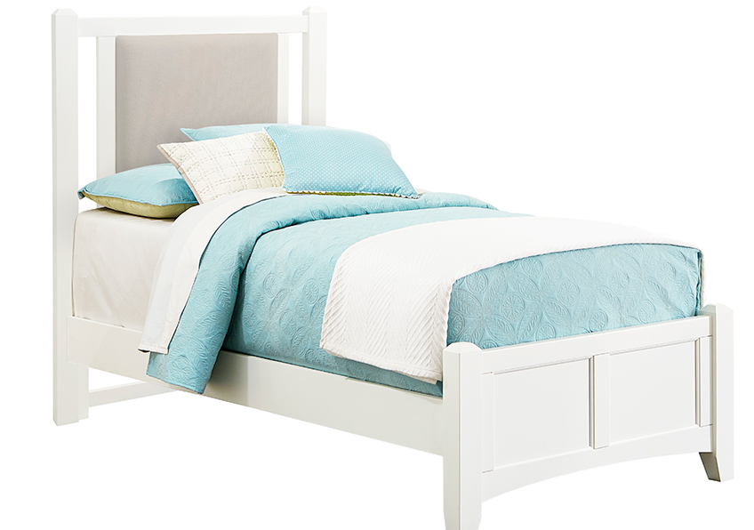Vaughan-Bassett Twin Upholstered Bed 3/3 - Linen
