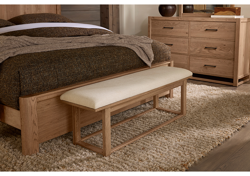 Vaughan-Bassett Uph Bench - Ivory Cream