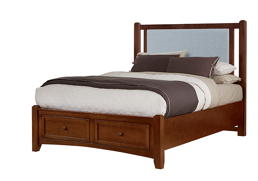 Vaughan-Bassett Upholstered Storage Bed - Blue