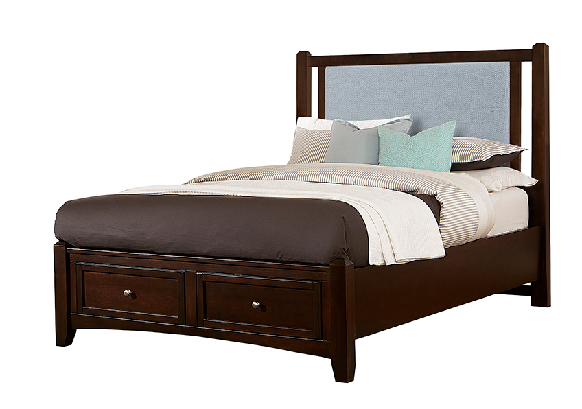 Vaughan-Bassett Upholstered Storage Bed - Blue