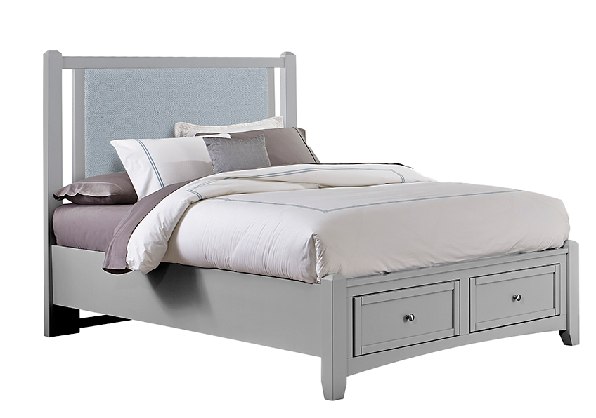 Vaughan-Bassett Upholstered Storage Bed - Blue