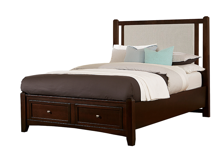 Vaughan-Bassett Upholstered Storage Bed - Grey