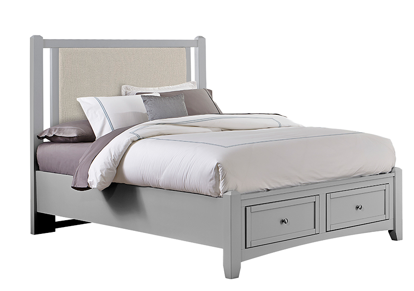 Vaughan-Bassett Upholstered Storage Bed - Grey