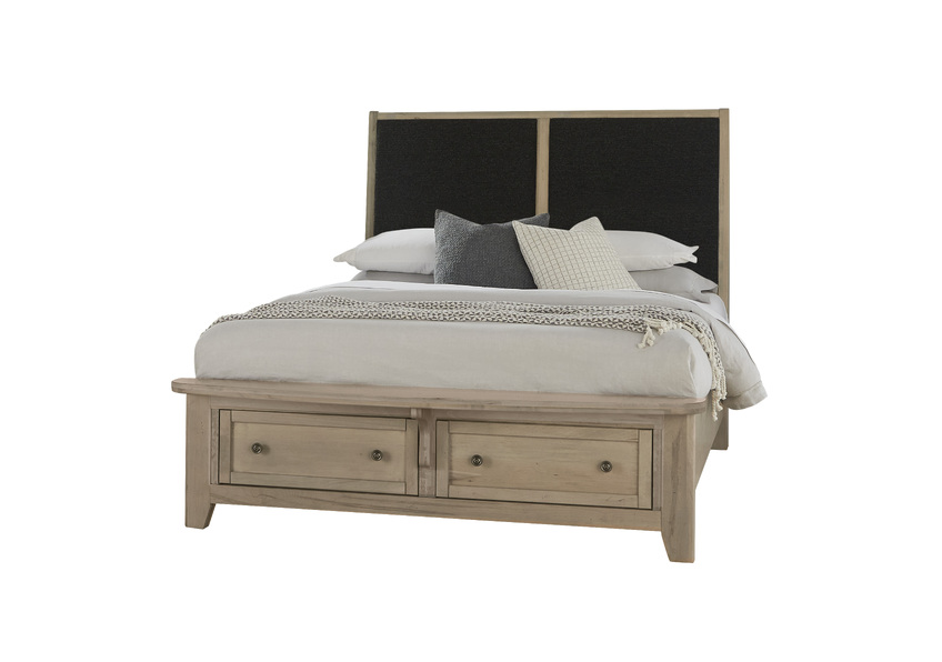 Vaughan-Bassett Upholstered Bed With Storage -black