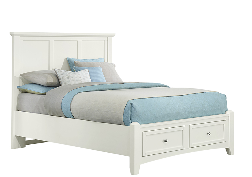 Vaughan-Bassett Full, Queen, & King Mansion Storage Bed - White Finish