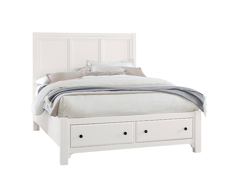 Vaughan-Bassett Panel Bed W/ Storage Footboard