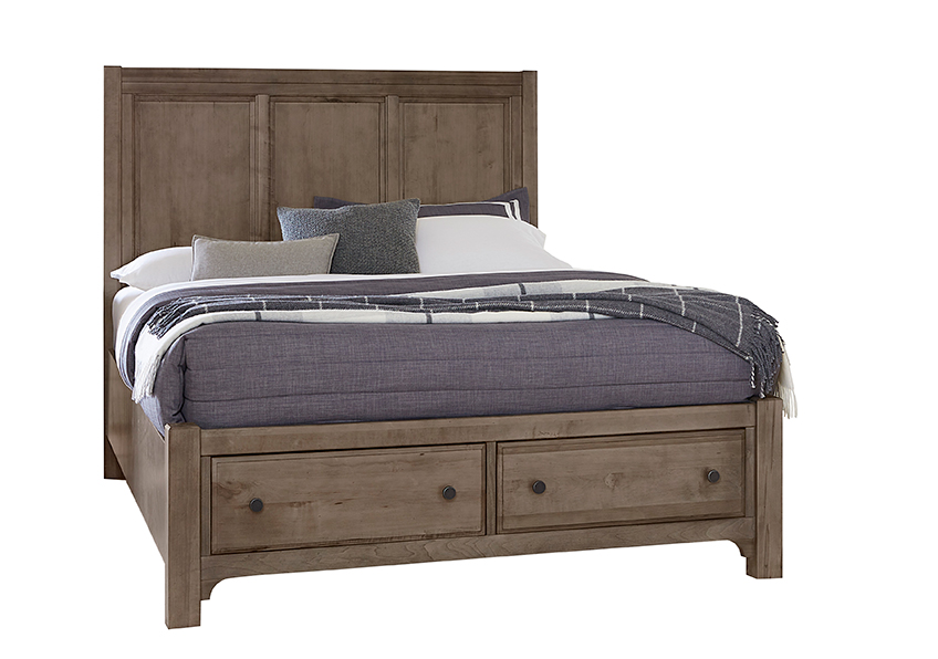 Vaughan-Bassett Panel Bed W/ Storage Footboard