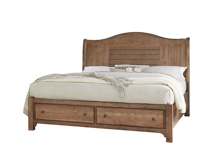 Vaughan-Bassett Sleigh Bed W/ Storage Footboard