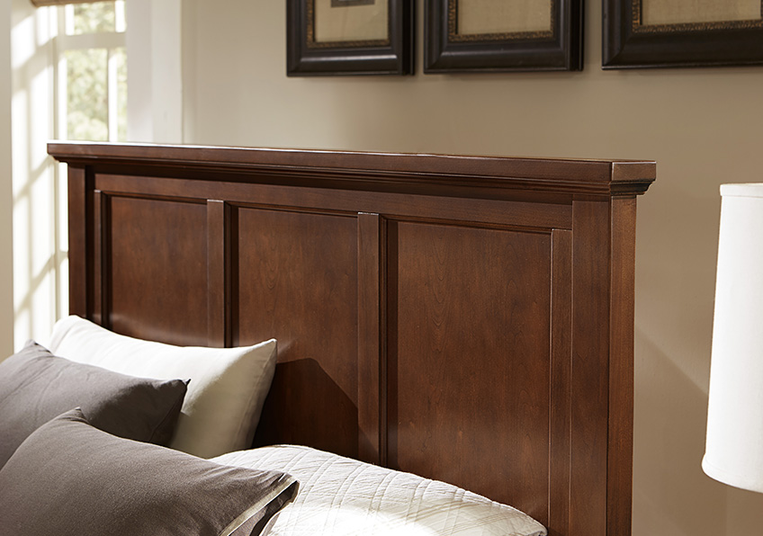 Model: BB28-338/833/900, BB28-552/255/911, | Vaughan-Bassett Twin Mansion Bed - Cherry Finish