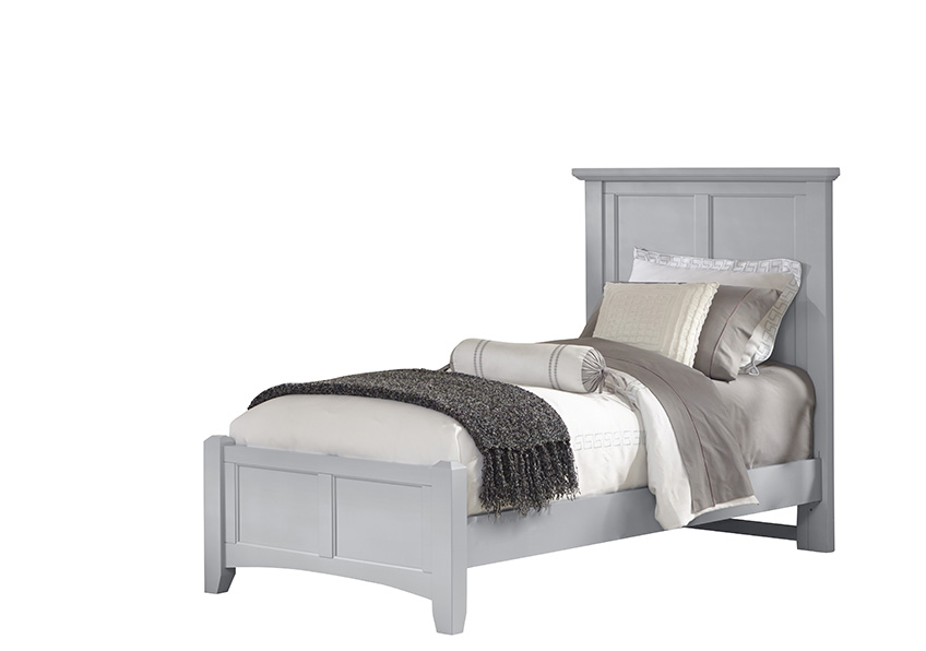 Vaughan-Bassett Twin Mansion Bed - Grey Finish