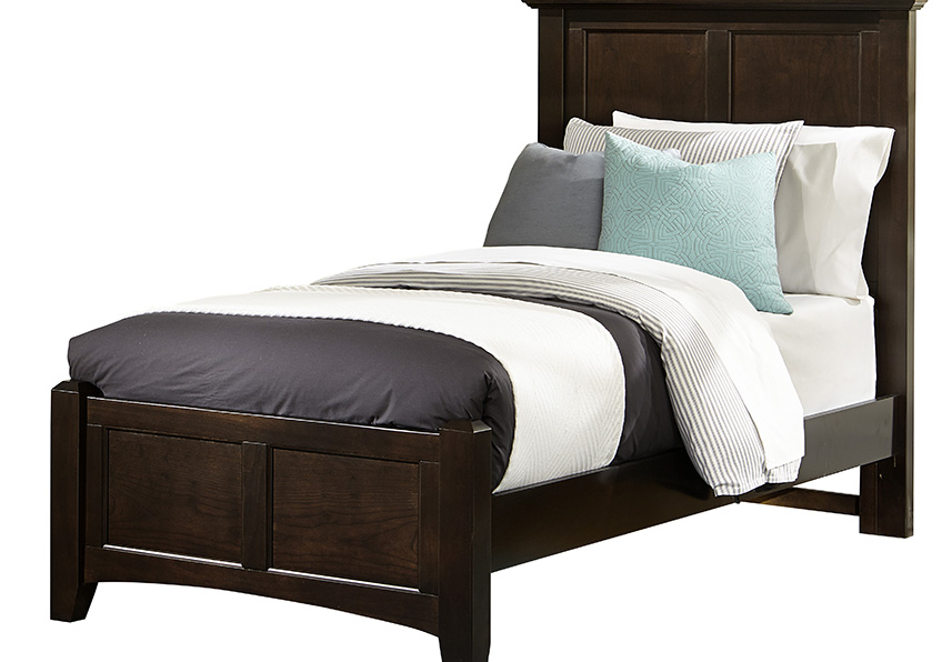 Vaughan-Bassett Twin Mansion Bed - Merlo Finish