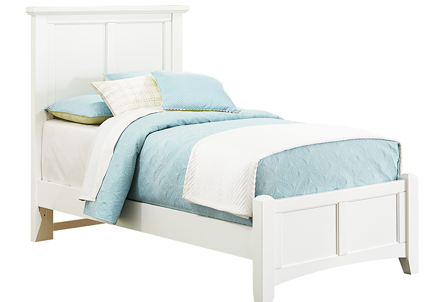 Vaughan-Bassett Twin Mansion Bed - White Finish