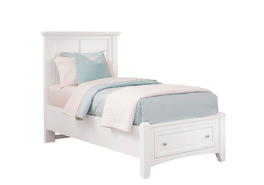 Vaughan-Bassett Twin Mansion Storage Bed - White Finish