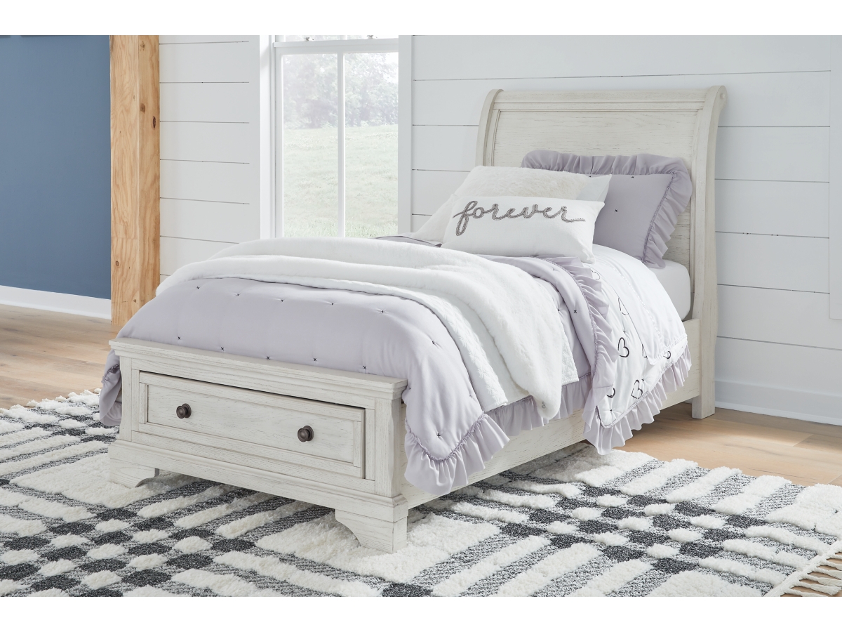 Millennium by Ashley Robbinsdale Full Sleigh Bed with 2 Storage Drawers - Twin