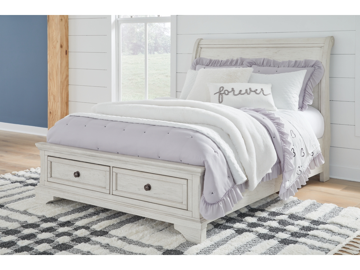 Millennium by Ashley Robbinsdale Full Sleigh Bed with 2 Storage Drawers - Full